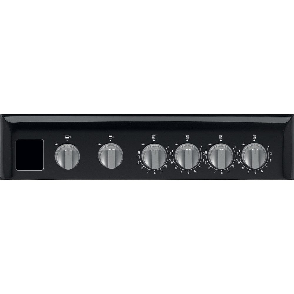 Hotpoint HD5G00CCBK 50cm Double Oven Gas Cooker - Black | Atlantic Electrics