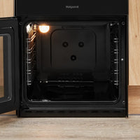 Thumbnail Hotpoint HD5G00CCBK 50cm Double Oven Gas Cooker - 39477931901151