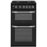 Thumbnail Hotpoint HD5G00CCBK 50cm Double Oven Gas Cooker - 39477931868383