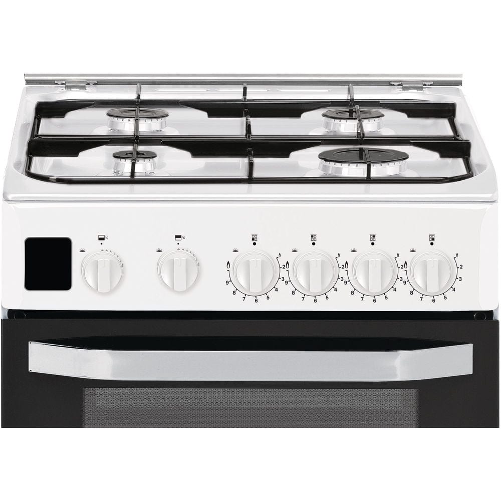 Hotpoint HD5G00CCW Double Cavity Gas Cooker - White | Atlantic Electrics - 39477928657119 