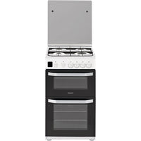 Thumbnail Hotpoint HD5G00CCW Double Cavity Gas Cooker - 39477928591583