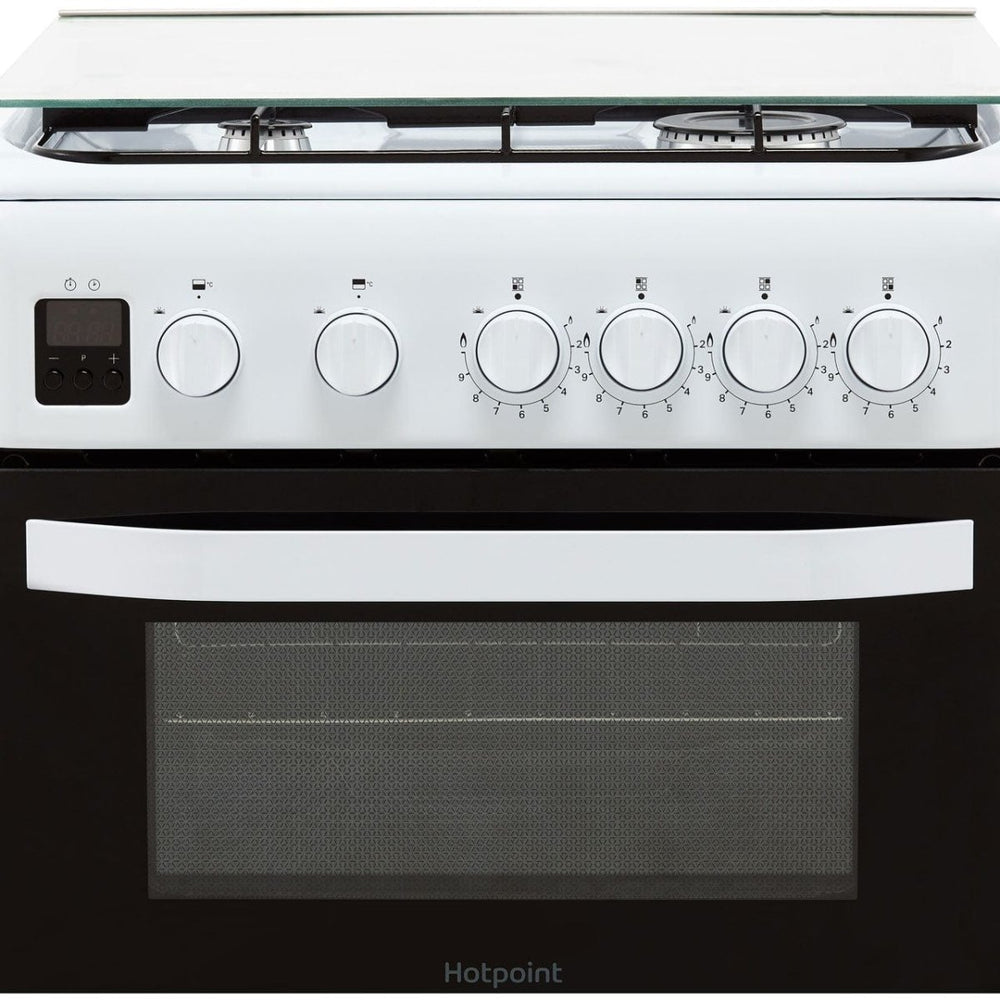 Hotpoint HD5G00CCX 50cm Double Cavity Gas Cooker - Stainless Steel | Atlantic Electrics - 39477930950879 
