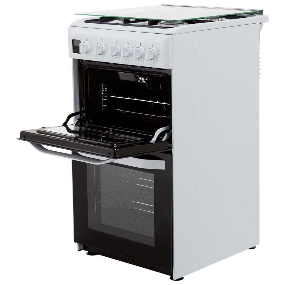 Hotpoint HD5G00CCX 50cm Double Cavity Gas Cooker - Stainless Steel - Atlantic Electrics - 39477931016415 