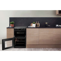Thumbnail Hotpoint HD5V92KCB 50cm Double Cavity Electric Cooker With Ceramic Hob - 39477935374559