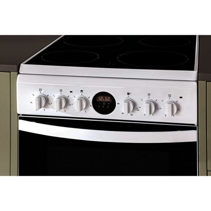 Hotpoint HD5V93CCW 50cm Double Oven Electric Cooker With Ceramic Hob - White - Atlantic Electrics