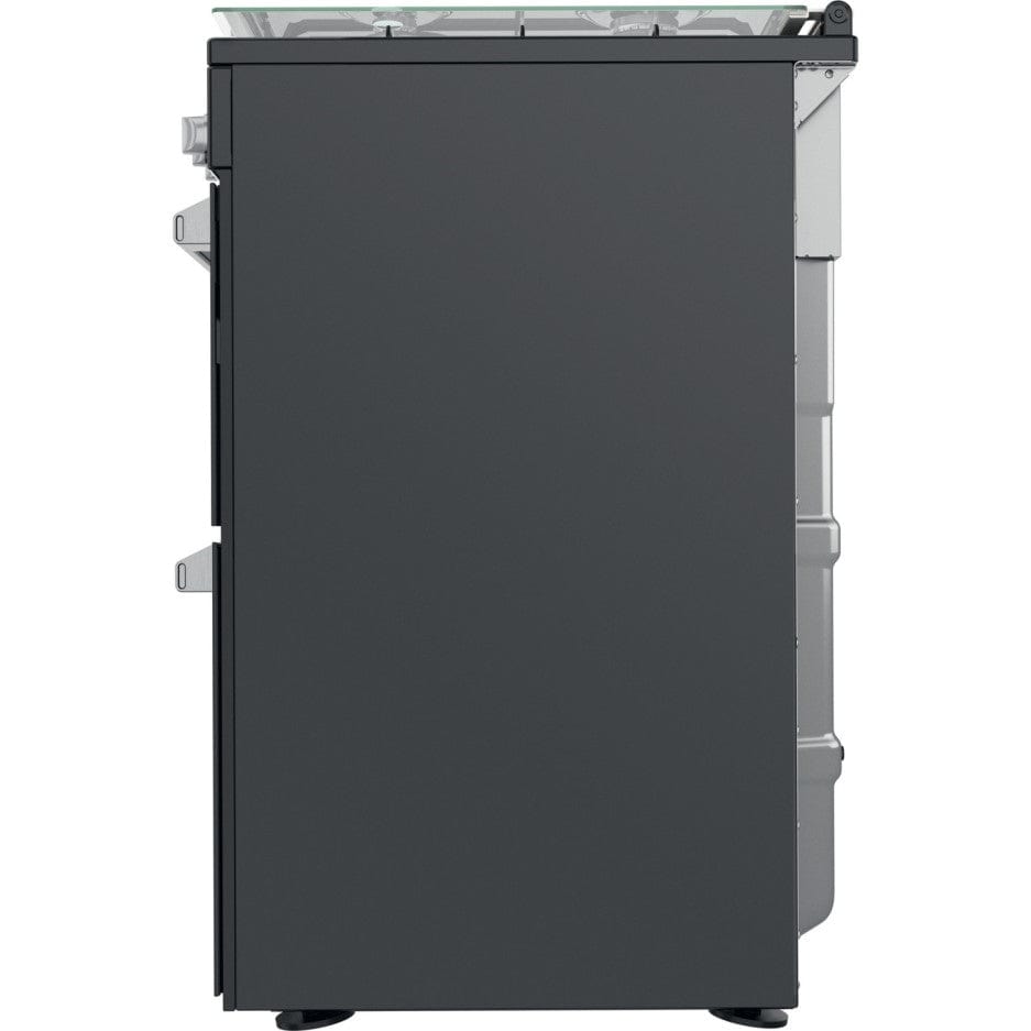 Hotpoint HDM67G0C2CB 60cm Gas Cooker in Black Twin Cavity Oven Gas Hob | Atlantic Electrics