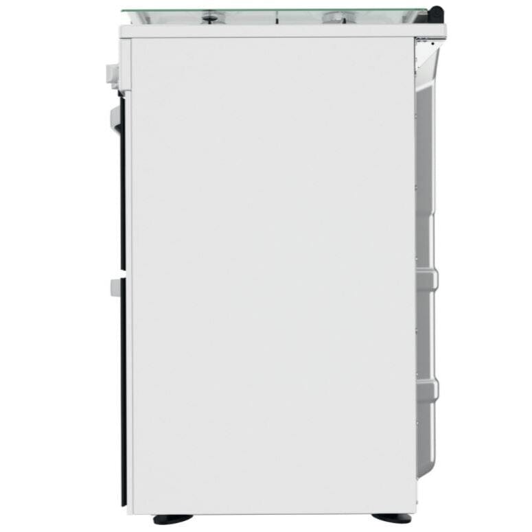 Hotpoint HDM67G0CCW 60cm Gas Cooker in White Twin Cavity Oven Gas Hob | Atlantic Electrics