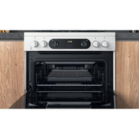 Thumbnail Hotpoint HDM67G0CCW 60cm Gas Cooker in White Twin Cavity Oven Gas Hob | Atlantic Electrics- 39477933768927