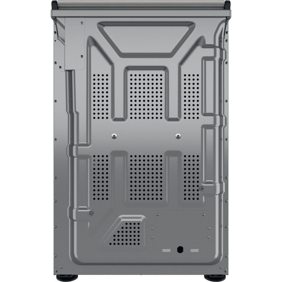 Hotpoint HDM67G0CCX 60cm Gas Double Oven Cooker Inox with Black Controls | Atlantic Electrics