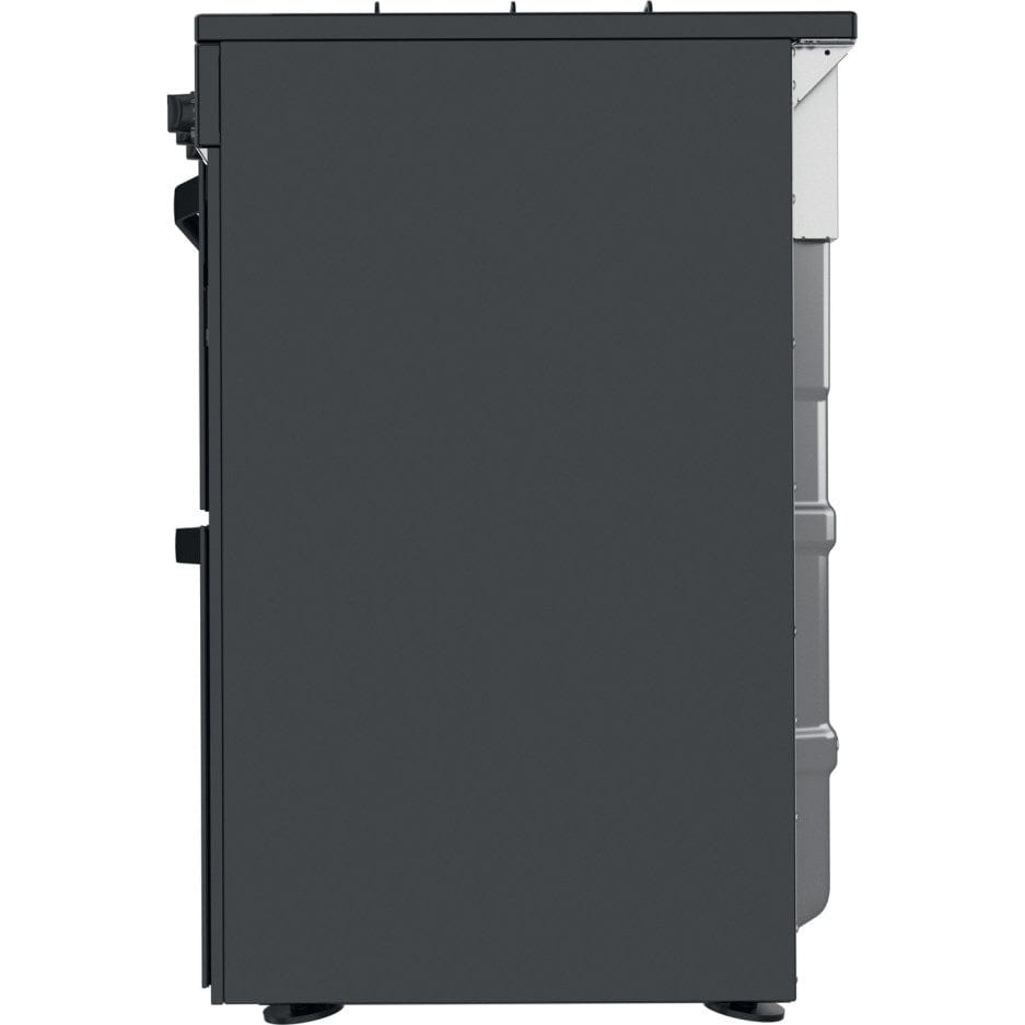 Hotpoint HDM67G0CMB 60cm Gas Cooker in Black Twin Cavity Oven Gas Hob | Atlantic Electrics