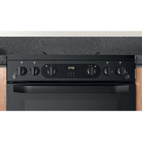 Thumbnail Hotpoint HDM67G0CMB 60cm Gas Cooker in Black Twin Cavity Oven Gas Hob - 39477937176799
