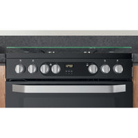 Thumbnail Hotpoint HDM67G9C2CB 60cm Dual Fuel Cooker in Black Double Oven Gas Hob - 39477937144031