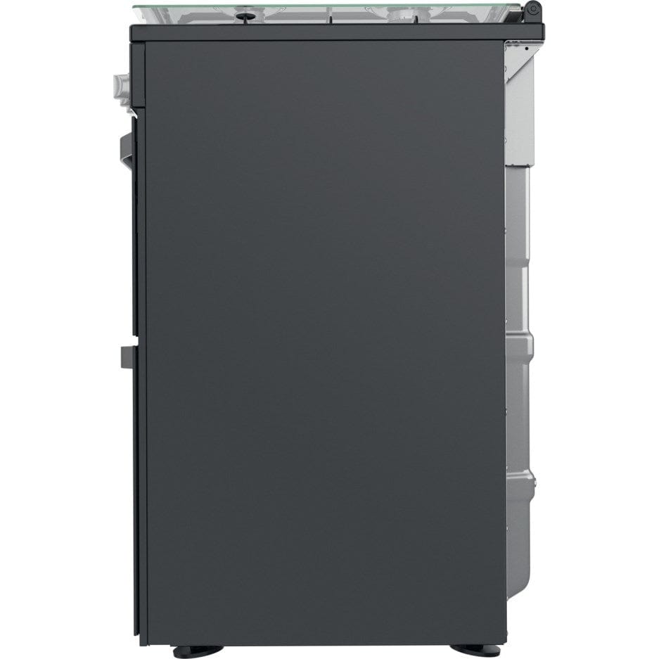 Hotpoint HDM67G9C2CB 60cm Dual Fuel Cooker in Black Double Oven Gas Hob | Atlantic Electrics
