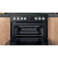 Thumbnail Hotpoint HDM67G9C2CB 60cm Dual Fuel Cooker in Black Double Oven Gas Hob - 39477937078495