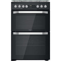 Thumbnail Hotpoint HDM67G9C2CB 60cm Dual Fuel Cooker in Black Double Oven Gas Hob - 39477936652511