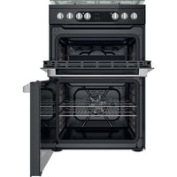 Thumbnail Hotpoint HDM67G9C2CSB 60cm Double Oven Dual Fuel Cooker - 39477934588127