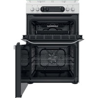 Thumbnail Hotpoint HDM67G9C2CW 60cm Dual Fuel Cooker in White Double Oven Gas Hob - 39477932785887