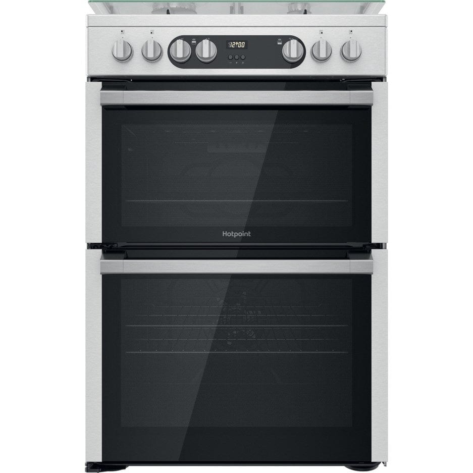 Hotpoint HDM67G9C2CX 60cm Double Oven Dual Fuel Cooker Inox | Atlantic Electrics - 39477932884191 