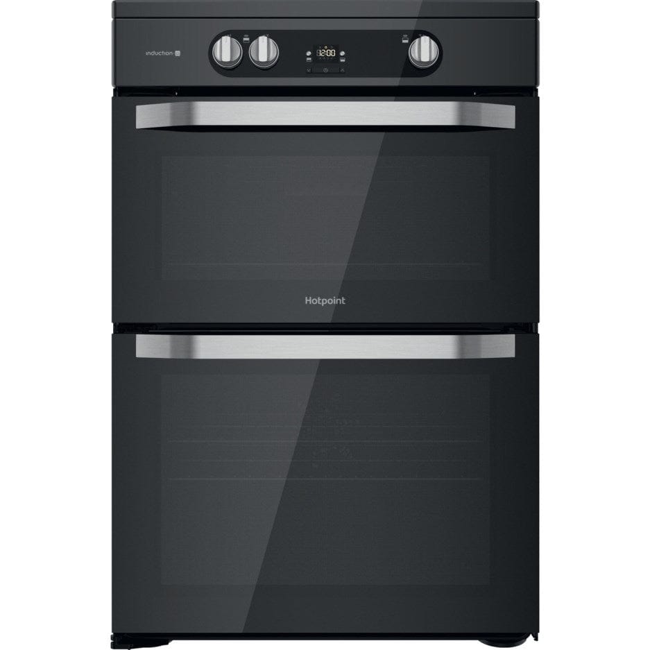 Hotpoint HDM67I9H2CB 60cm Double Oven Induction Electric Cooker - Black - Atlantic Electrics - 39477934129375 