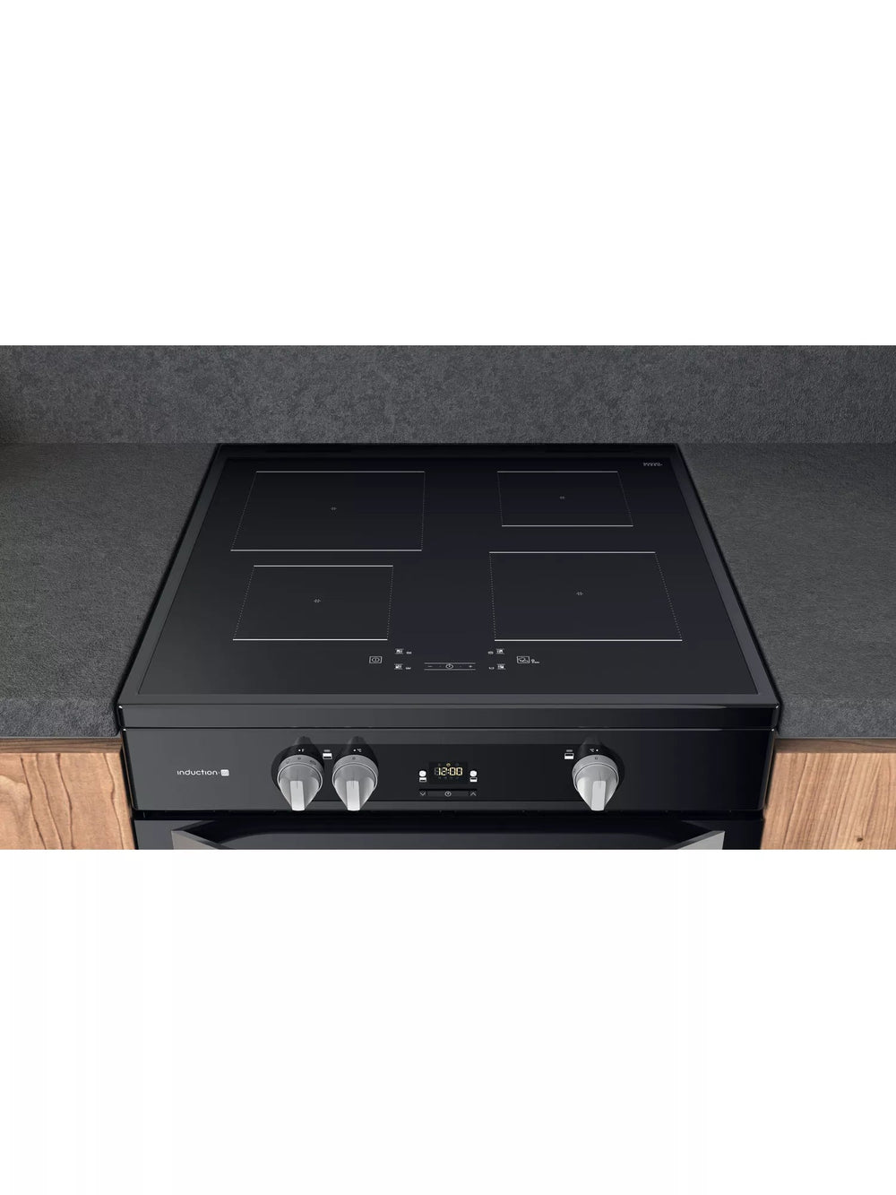 Hotpoint HDM67I9H2CB 60cm Double Oven Induction Electric Cooker - Black - Atlantic Electrics - 40265832071391 