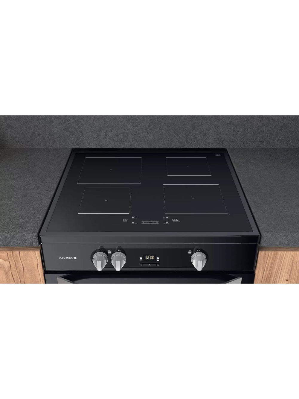 Hotpoint HDM67I9H2CB 60cm Double Oven Induction Electric Cooker - Black | Atlantic Electrics - 40265832071391 