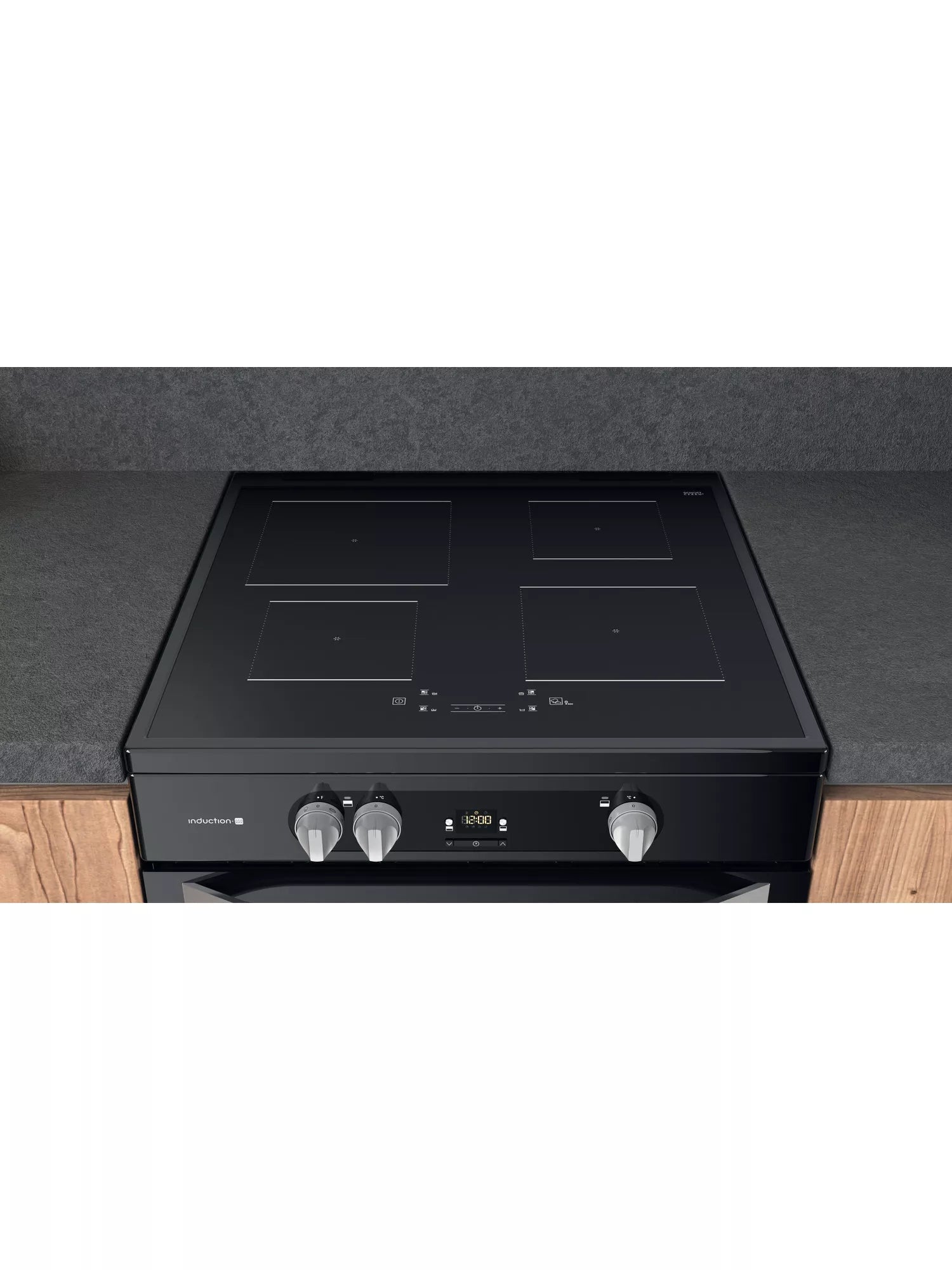 Hotpoint HDM67I9H2CB 60cm Double Oven Induction Electric Cooker - Black | Atlantic Electrics