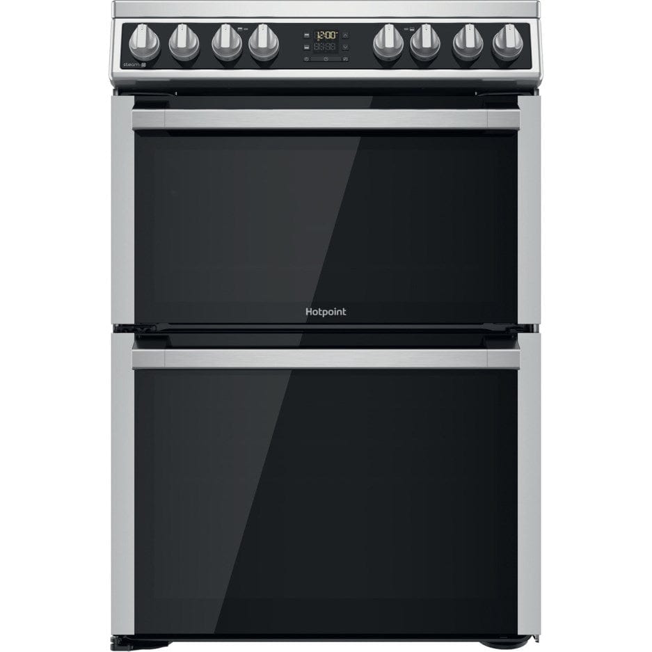 Hotpoint HDM67V8D2CX 60cm Double Oven Electric Cooker - Stainless Steel - Atlantic Electrics - 39477936292063 