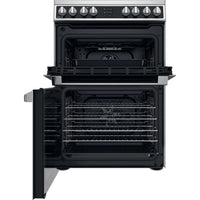 Thumbnail Hotpoint HDM67V8D2CX 60cm Double Oven Electric Cooker - 39477936423135