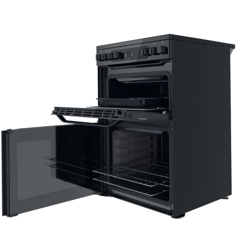 Hotpoint HDM67V92HCB 60cm Electric Cooker with Ceramic Hob - Black | Atlantic Electrics - 39477938520287 