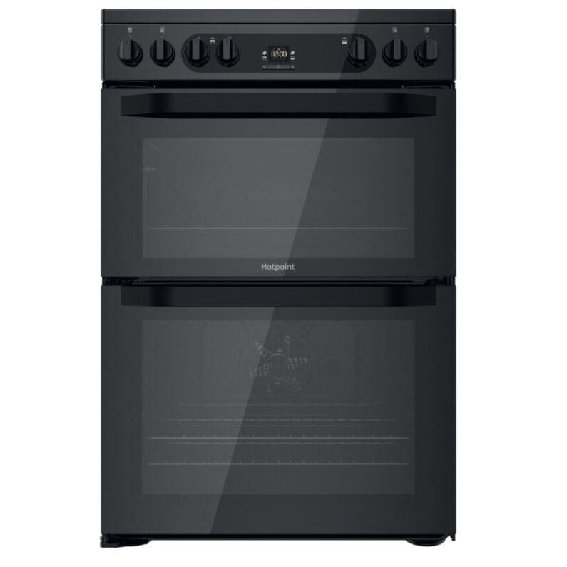 Hotpoint HDM67V92HCB 60cm Electric Cooker with Ceramic Hob - Black | Atlantic Electrics - 39477938290911 