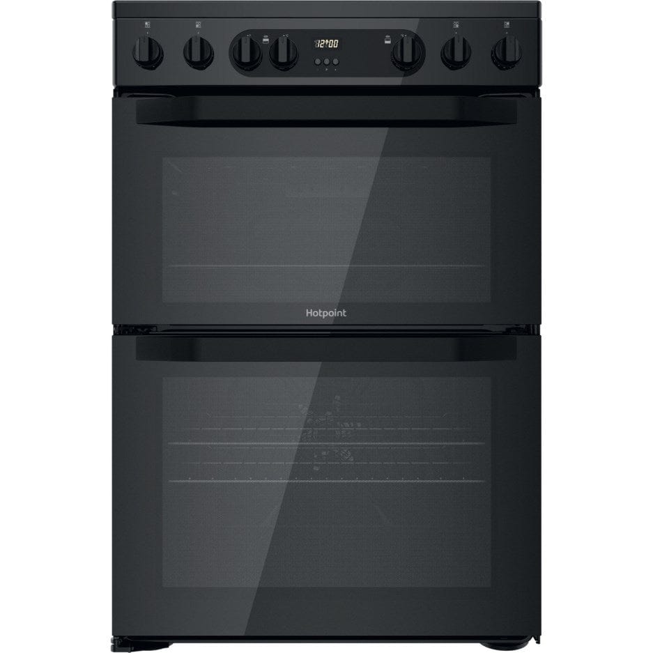 Hotpoint HDM67V9CMB 60cm Double Oven Electric Cooker - Black | Atlantic Electrics