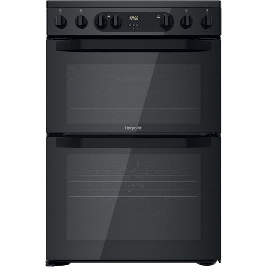 Hotpoint HDM67V9CMB 60cm Double Oven Electric Cooker - Black | Atlantic Electrics