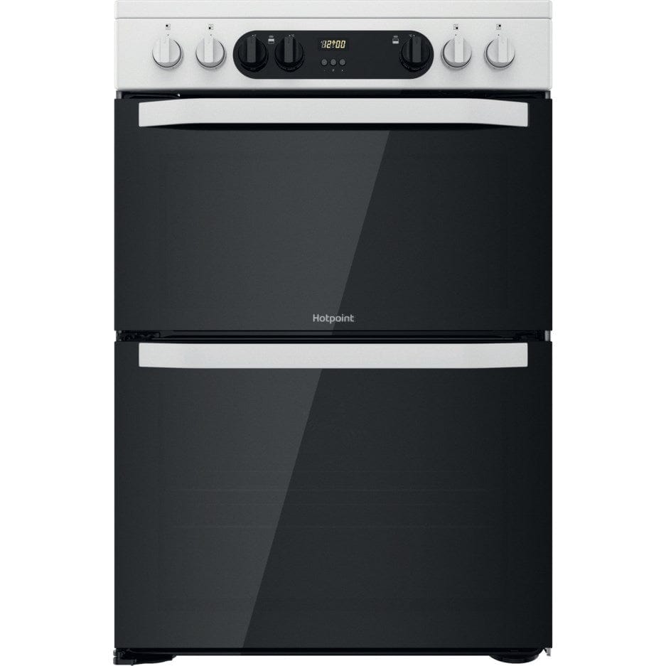 Hotpoint HDM67V9CMW 60cm Double Oven Electric Cooker - White - Atlantic Electrics - 39477937733855 