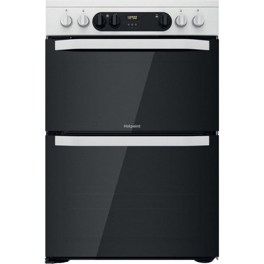 Hotpoint HDM67V9CMW 60cm Double Oven Electric Cooker - White | Atlantic Electrics