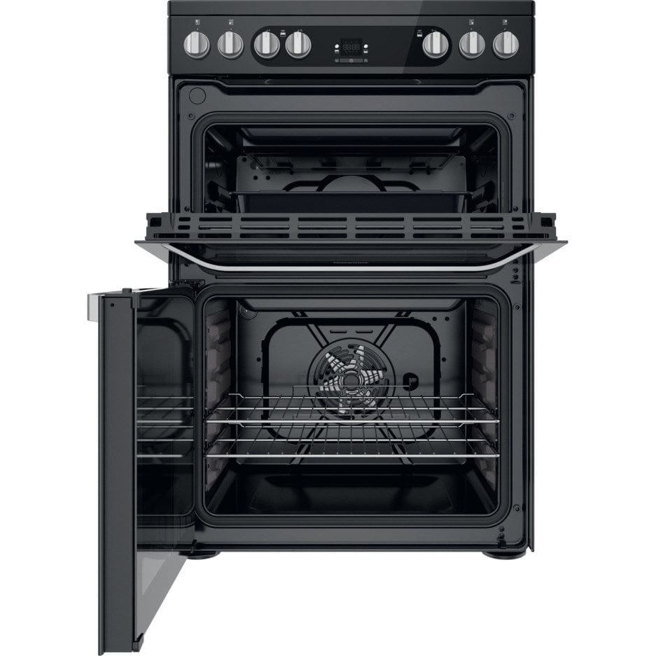 Hotpoint HDM67V9HCB 60cm Double Oven Electric Cooker - Black | Atlantic Electrics - 39477938880735 