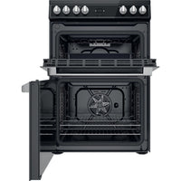 Thumbnail Hotpoint HDT67V9H2CB 60cm Double Oven Electric Cooker - 39477937963231