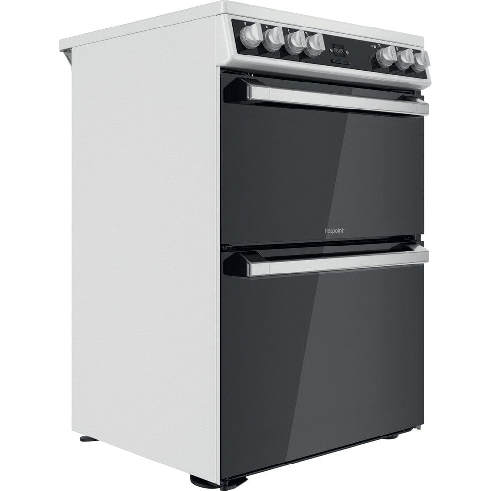 Hotpoint HDT67V9H2CW 60cm Double Oven Electric Cooker - White | Atlantic Electrics