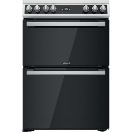 Hotpoint HDT67V9H2CW 60cm Double Oven Electric Cooker - White | Atlantic Electrics