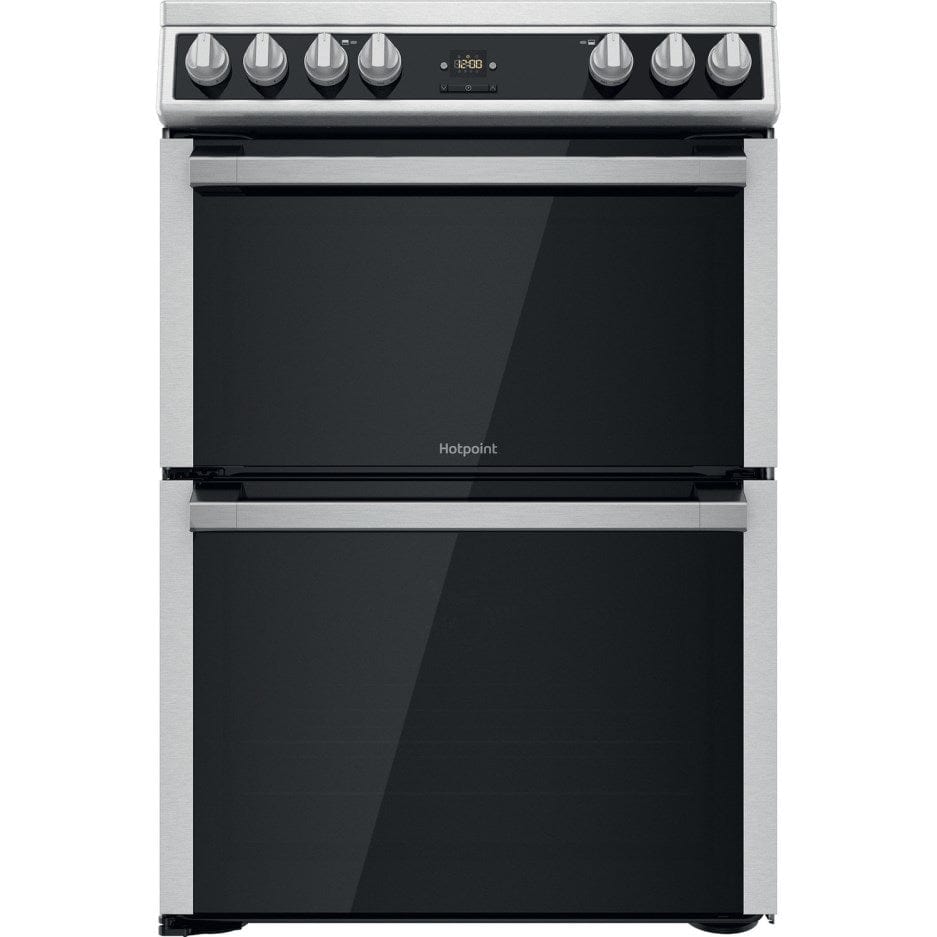 Hotpoint HDT67V9H2CX 60cm Double Oven Electric Cooker - Stainless Steel - Atlantic Electrics - 39477938323679 