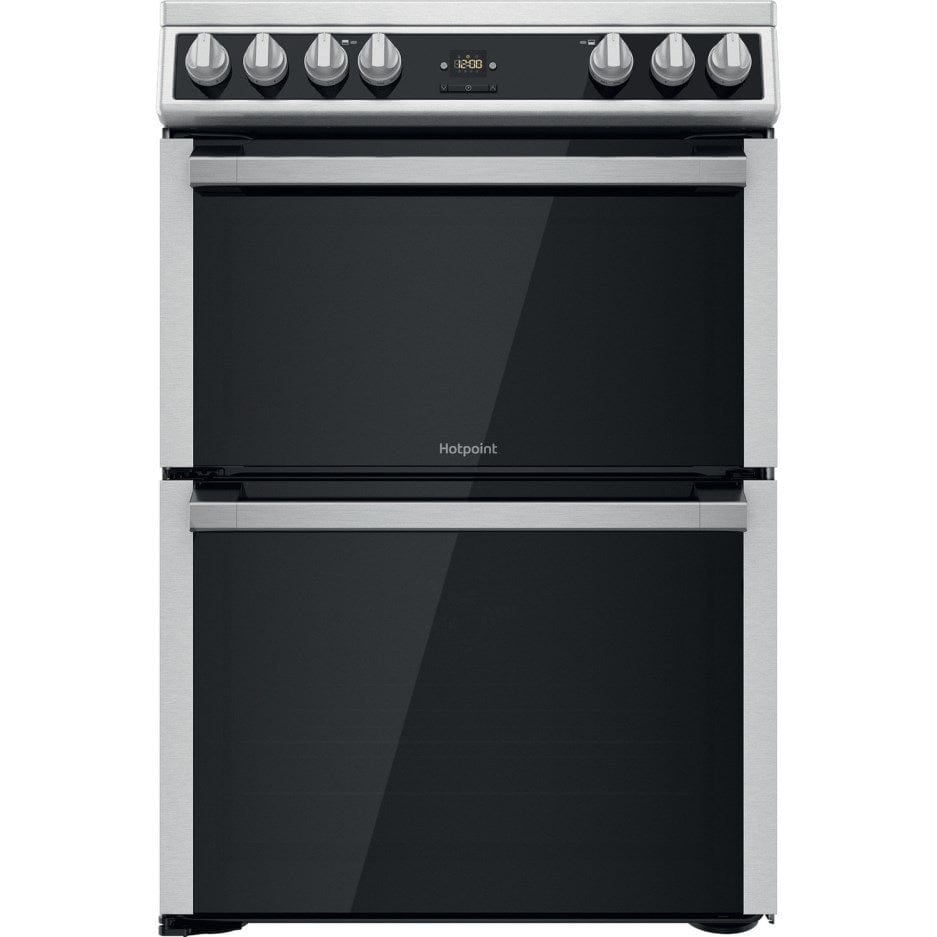 Hotpoint HDT67V9H2CX 60cm Double Oven Electric Cooker - Stainless Steel | Atlantic Electrics - 39477938323679 