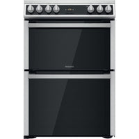 Thumbnail Hotpoint HDT67V9H2CX 60cm Double Oven Electric Cooker - 39477938323679