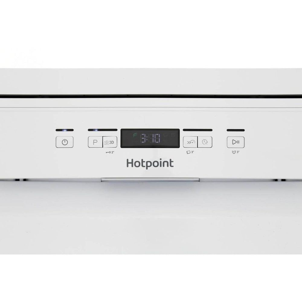 Hotpoint HFC3C26W 60cm Ecotech Dishwasher in White 14 Place Set. A++ - Atlantic Electrics - 39477940879583 