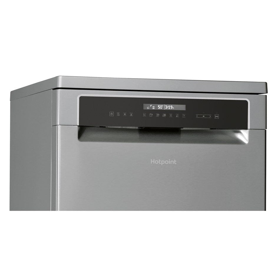 Hotpoint HFP5O41WLGXUK Extra Efficient 14 Place Freestanding Dishwasher Stainless Steel Finish - Atlantic Electrics - 39477939110111 