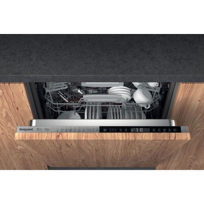 Hotpoint HIP4O539WLEGTUK Fully Integrated Standard Dishwasher - Stainless Steel Effect Control Panel with Fixed Door Fixing Kit - Atlantic Electrics