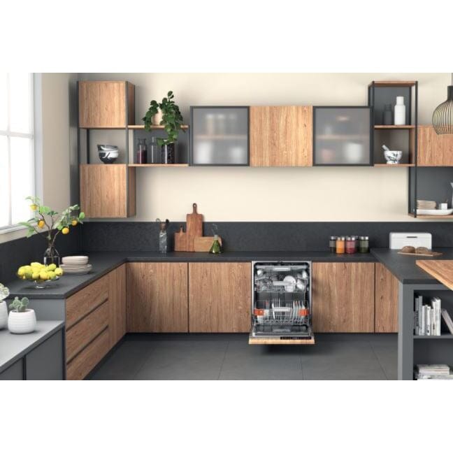 Hotpoint HIP4O539WLEGTUK Fully Integrated Standard Dishwasher - Stainless Steel Effect Control Panel with Fixed Door Fixing Kit | Atlantic Electrics - 39478013198559 