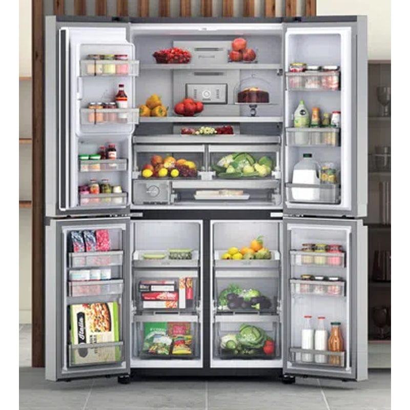 Hotpoint HQ9IMO1L UK Wi-Fi Enabled American Style 4-Door Plumbed Fridge Freezer - Stainless Steel - Atlantic Electrics - 39478010446047 