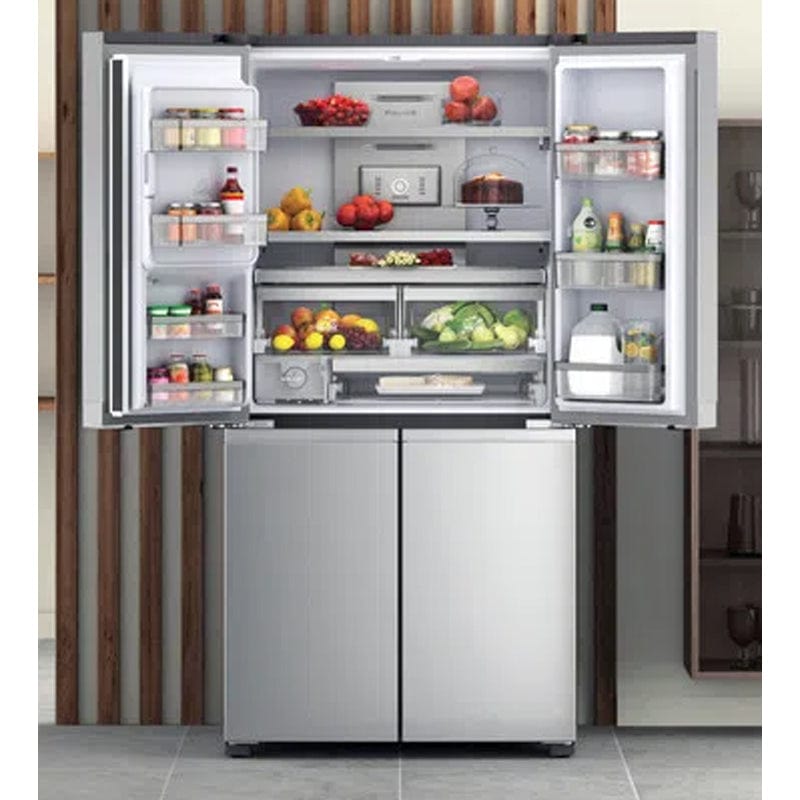 Hotpoint HQ9IMO1L UK Wi-Fi Enabled American Style 4-Door Plumbed Fridge Freezer - Stainless Steel - Atlantic Electrics - 39478010478815 