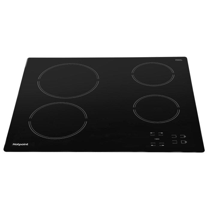 HOTPOINT HR612CH 4 Zone Crystal Finish CeramicTouch Control Hob in Black - Atlantic Electrics - 39478012838111 