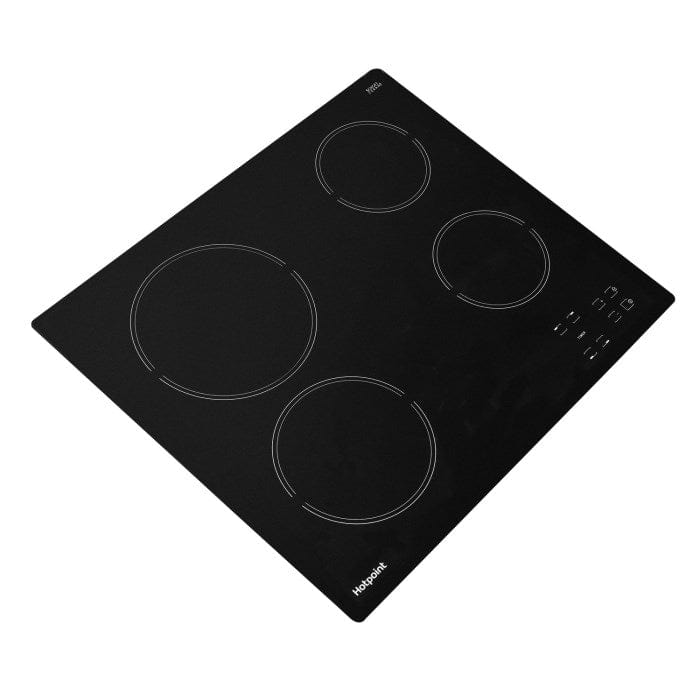 HOTPOINT HR612CH 4 Zone Crystal Finish CeramicTouch Control Hob in Black - Atlantic Electrics - 39478012805343 