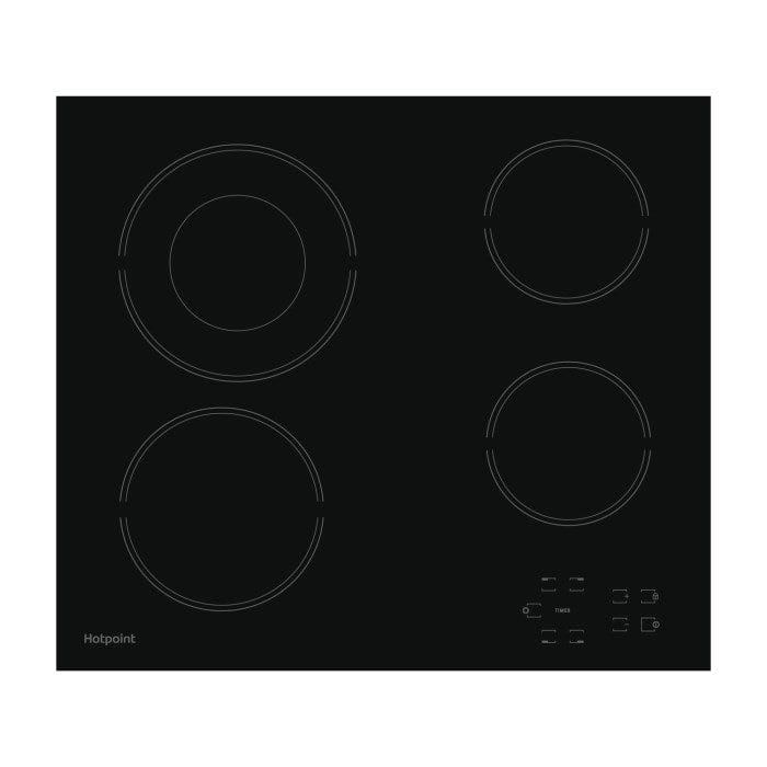 HOTPOINT HR612CH 4 Zone Crystal Finish CeramicTouch Control Hob in Black - Atlantic Electrics - 39478012739807 